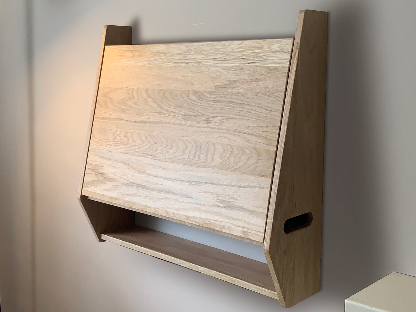 Solid Oak Folding Wall Desk