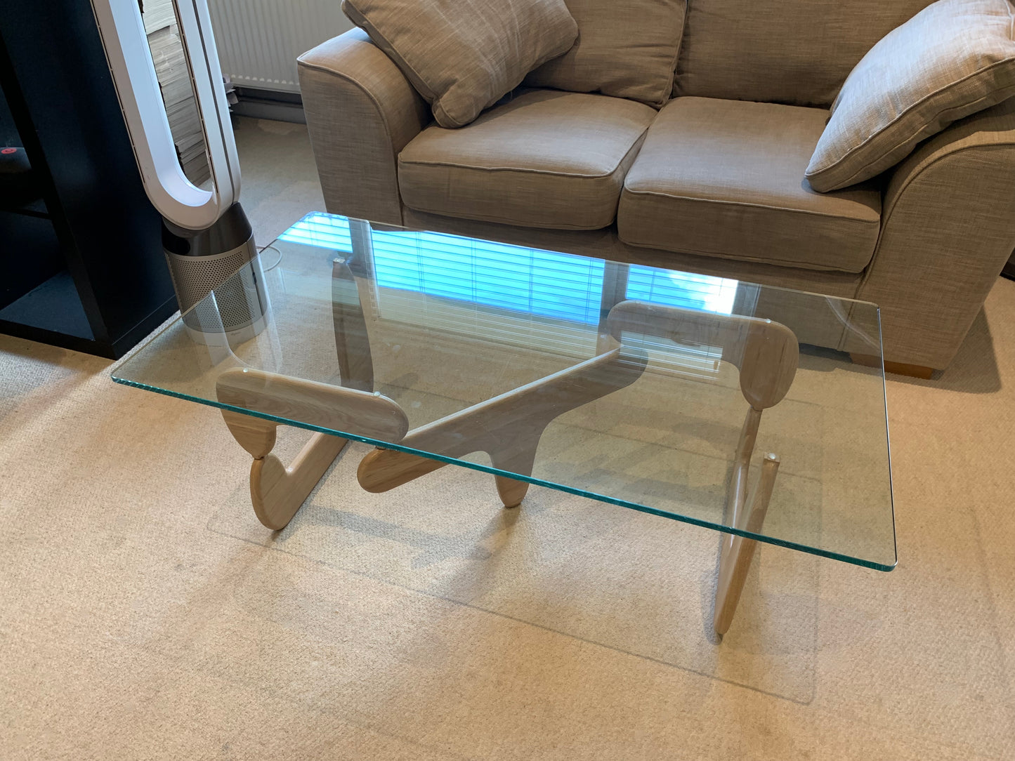 Oak and Glass Coffee Table