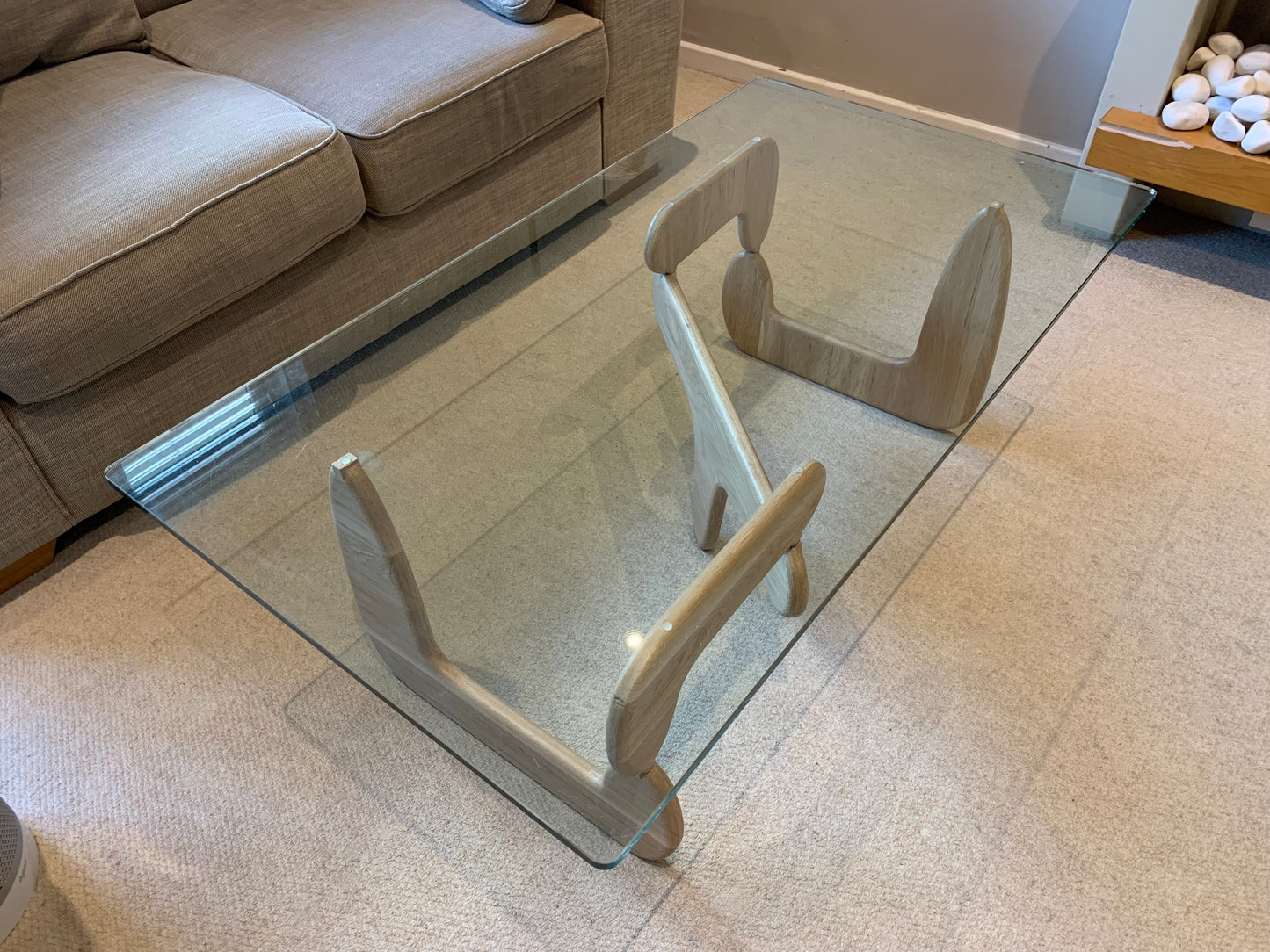 Oak and Glass Coffee Table